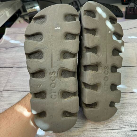 Crocs Duet Sport Black Slide On Clogs Men Size 9 Women Size 11 - Picture 8 of 9